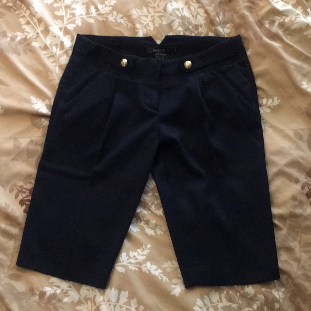 ARDEN B shorts Bermuda navy sz 2  buttons zipper